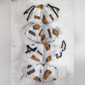 Denver Nuggets Hand Sewn Face Mask 3 Adults 1 Child